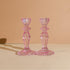 Glass Candle Holders - Blush