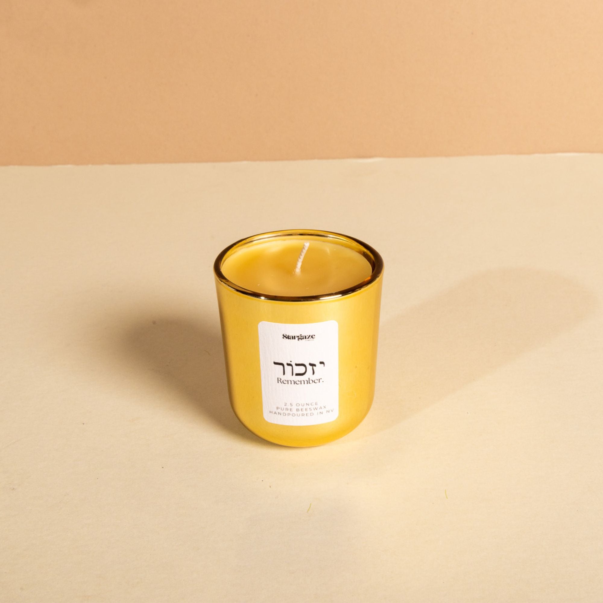 Gold Yahrzeit 24 Hour Candle