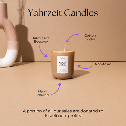 Matte Yahrzeit 24 Hour Candle