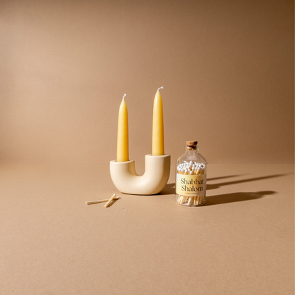 Rising Candle Holder - Light Beige