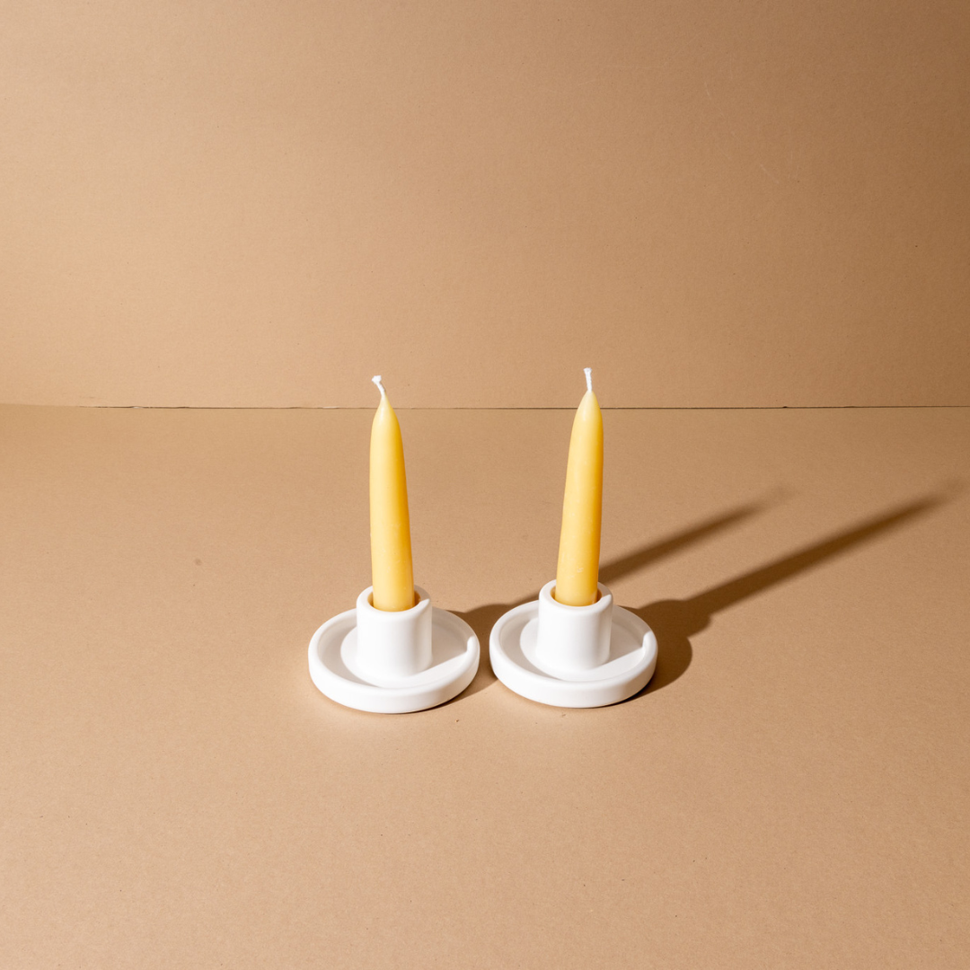 Round Candle Holder - Cream