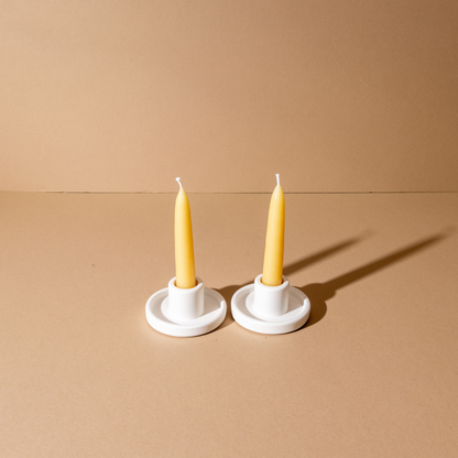 Round Candle Holder - Cream