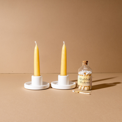 Round Candle Holder - Cream